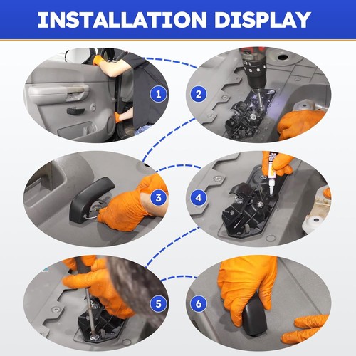LH Driver Side Interior Door Handle Kit for 07-13 Chevy Silverado GMC Sierra US - Image 5