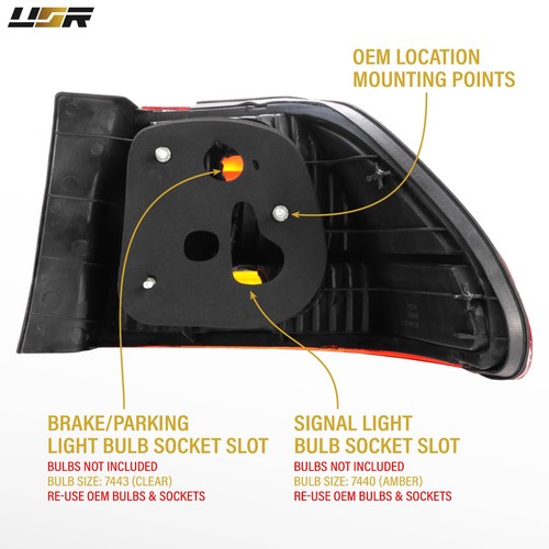 OE Replacement Tail Light - 33551-S84-A01 - Left Outer / For 01-02 Accord 4Door - Image 5