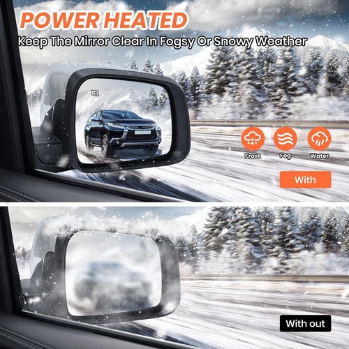 2011-2022 Jeep Grand Cherokee Passenger Side Manual Fold Mirror w/ Blind Spot - Image 7
