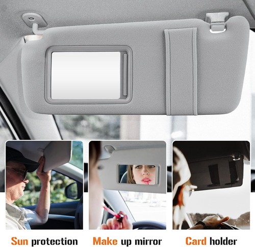 Left & Right Gray Sun Visor w Sunroof Pair For 09-16 Toyota Venza 74320-0T022-B1 - Image 2