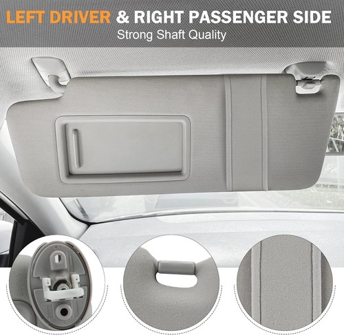 Left & Right Gray Sun Visor w Sunroof Pair For 09-16 Toyota Venza 74320-0T022-B1 - Image 3
