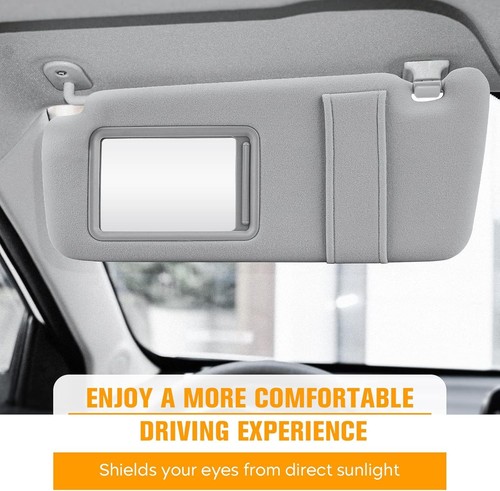 Left & Right Gray Sun Visor w Sunroof Pair For 09-16 Toyota Venza 74320-0T022-B1 - Image 13