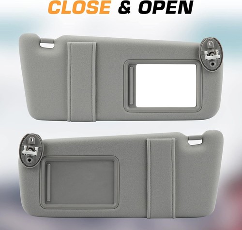 Left & Right Gray Sun Visor w Sunroof Pair For 09-16 Toyota Venza 74320-0T022-B1 - Image 15