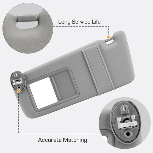 Left & Right Gray Sun Visor w Sunroof Pair For 09-16 Toyota Venza 74320-0T022-B1 - Image 17