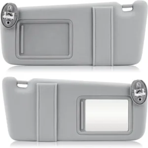 Left & Right Gray Sun Visor w Sunroof Pair For 09-16 Toyota Venza 74320-0T022-B1