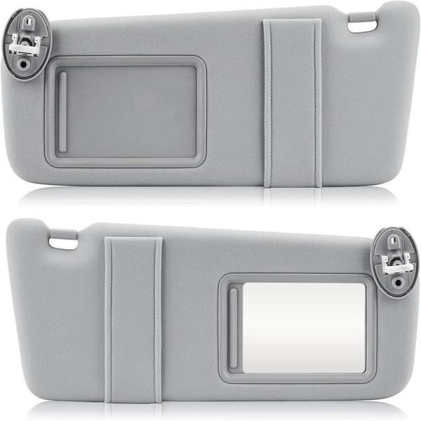 Left & Right Gray Sun Visor w Sunroof Pair For 09-16 Toyota Venza 74320-0T022-B1