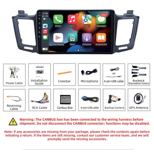 For Toyota RAV4 2013 2014 2015 2016 2017 Android15 Car Stereo Radio CarPlay GPS - Image 7